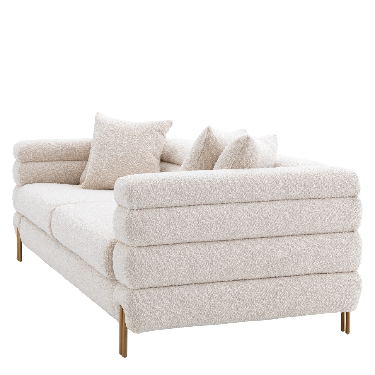 York | Bouclé Sofa met Messing Poten | Luxe Design voor Comfort en Stijl 4