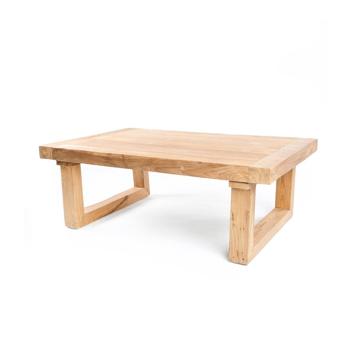De teruggewonnen teakhouten salontafel - naturel