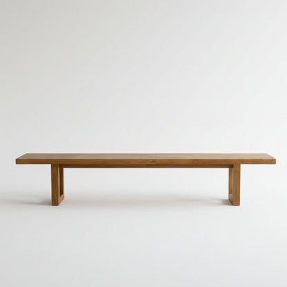 Bench met vierkante voet - natuurlijk - 220