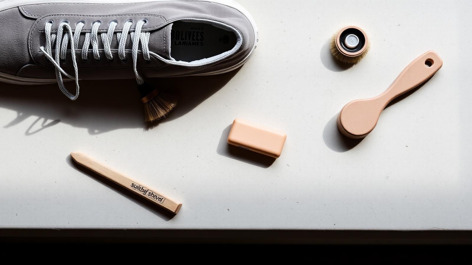 Sfeerbeeld bij New Balance schoonmaken: suède, mesh en vergeelde zolen